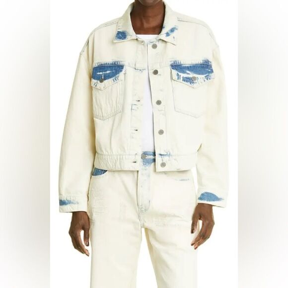 Oak & Acorn Everyday Dip Dye Denim Trucker Jacket Dipped Indigo Small NEW $390 - Picture 6 of 8